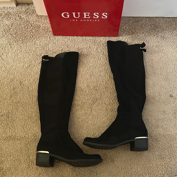 Guess Factory Suede Weslie Over The Knee Boots Size 8 - Picture 2 of 12
